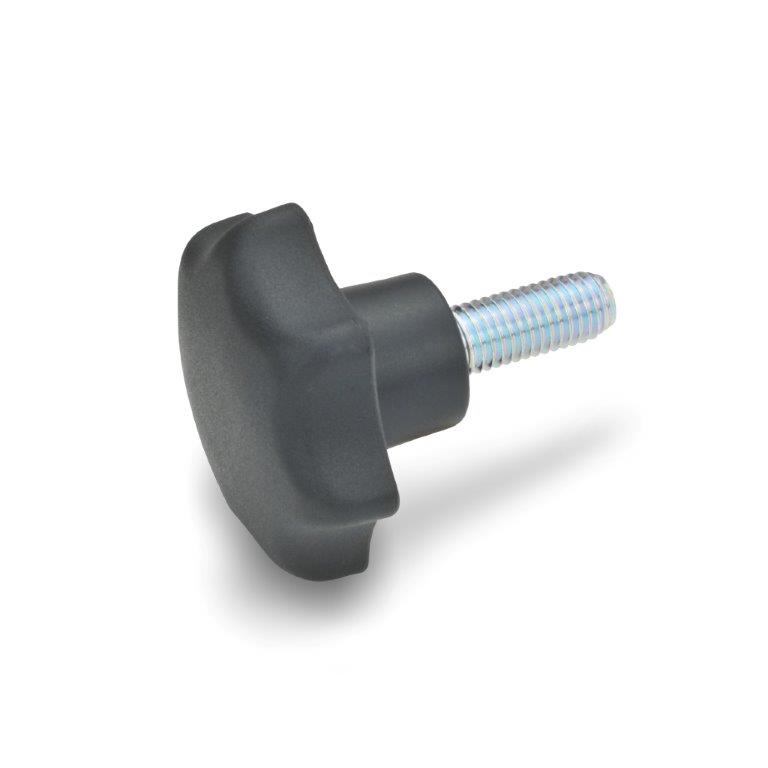 明星旋鈕——塑料、鋼螺紋螺栓、GN6336.4係列,英寸測量